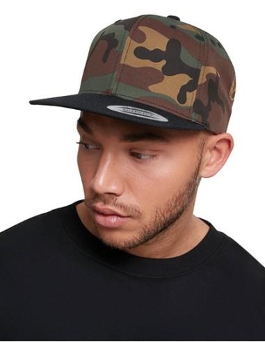 F-6089TC-Classic Snapback 2-Tone Camo Cap